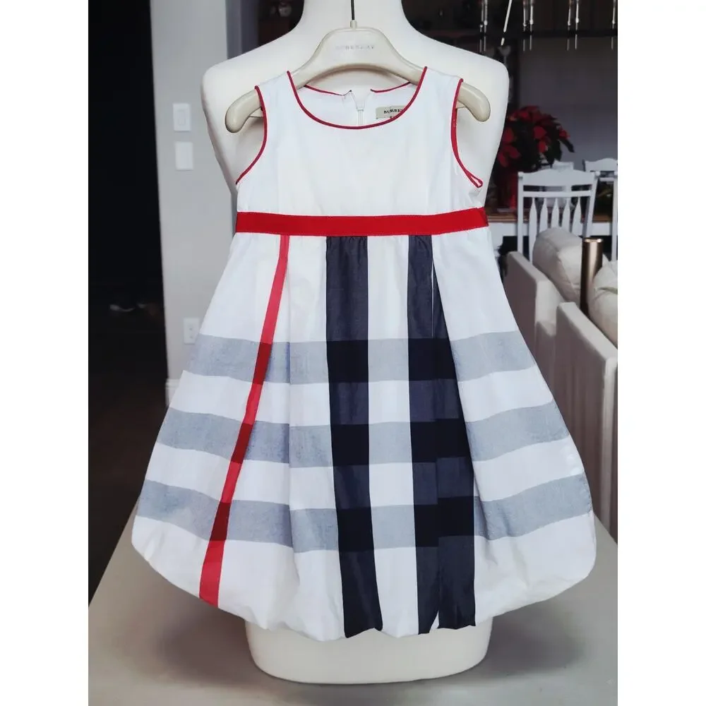 BURBERRY Dress 3Y Nova Check Sleeveless Summer Sun Dress Toddler
